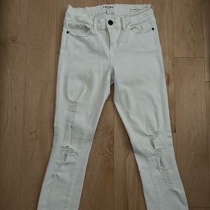 Frame white jeans